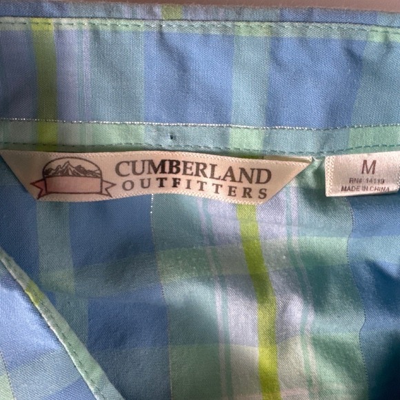 Cumberland Outfitters Women's Western Pearl Snap Vest Lightweight Blue Plaid Med - Picture 3 of 5